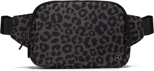 Vista 10 de Bolsa de Cinturón Pander Grande 2L, Riñonera de Nylon para Mujeres y Hombres con Correa Ajustable Negro Onyx