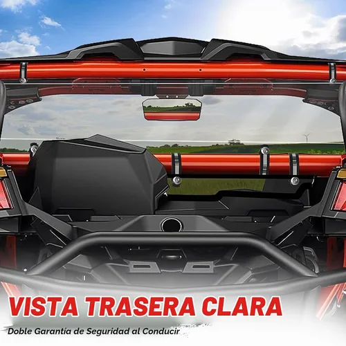 Vista 6 de StarknightMT Parabrisas trasero X3, parabrisas de ventana trasera X3 compatible con Can Am Maverick X3 y X3 Max 2017-2025