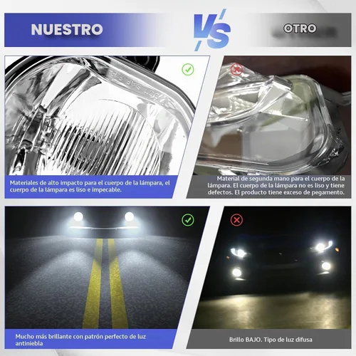 Vista 7 de luz antiniebla para Ram 1500 2002-2008/Ram 2500 2003-2009/Ram 3500 2003-2010, Durango 2ª generación 2004, camioneta Durango 05-06 9006 12V 51W