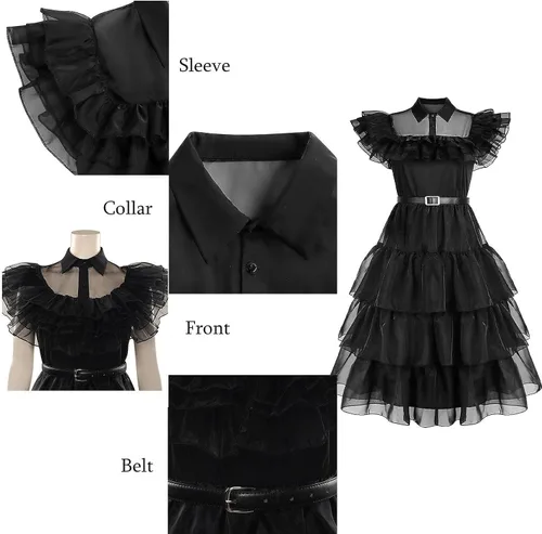 Vista 4 de SpeedBeauty Disfraz de película para niñas, disfraz de película, vestido de fiesta para niñas