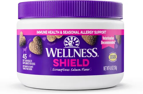 Vista 10 de Wellness Pumpkin Patch - Suplementos de salud digestiva suave con sabor a parche para perros, 45