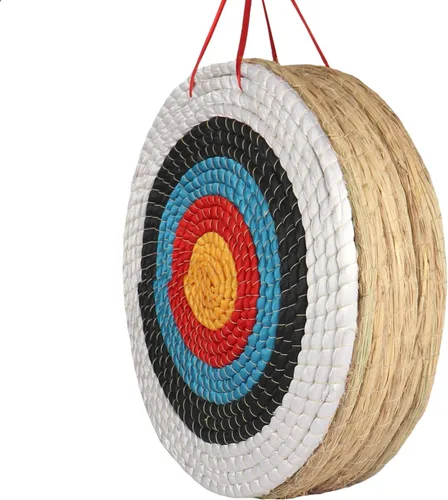 Vista 12 de Objetivos de tiro al arco Dostyle tradicionales de paja sólida redonda con cara de cuerda de tres capas para práctica de tiro con arco
