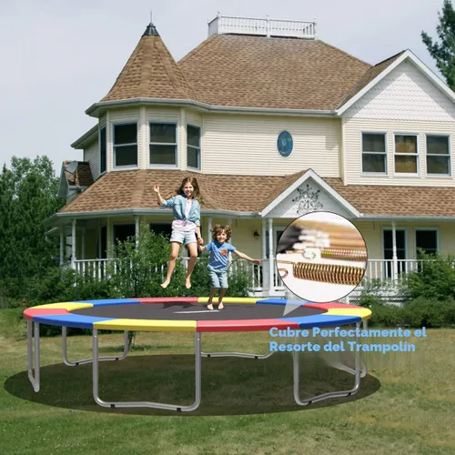 Vista 8 de Giantex Trampoline Pad, 8ft 10ft 12ft 14ft 15ft 16ft Trampoline Replacement Safety Pad, No Holes for Pole, Waterproof Trampoline Accessories Spring