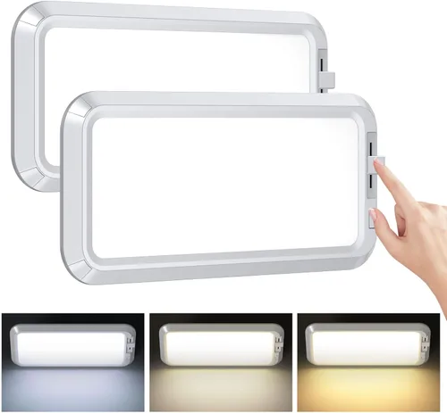 Vista 9 de BlueFire - 1 paquete de luces LED súper brillantes DC de 12 V para techo de caravana con domo doble, iluminación interior con interruptor