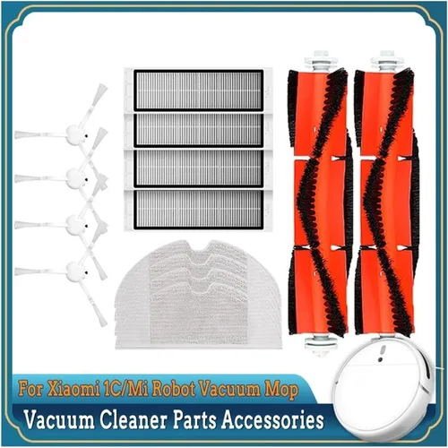 Vista 2 de Filtro Hepa Cepillo lateral principal Trapeador, compatible con Xiaomi Mijia 1C 1T Mi Robot, compatible con aspiradoras robóticas Dreame F9