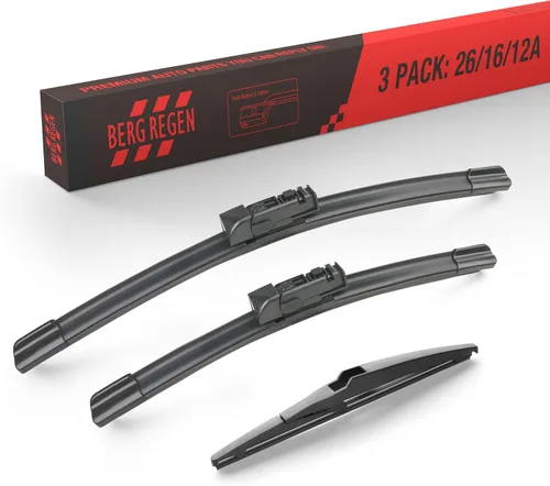 Vista 20 de BERG REGEN Escobillas limpiaparabrisas de 15"+15" con escobilla trasera de 13" - Juego de repuesto automotriz para Jeep Wrangler JK 2008 2009 2010
