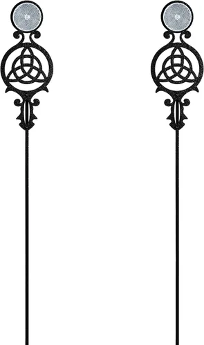 Vista 6 de Touch of Class Pathways Marcapasos Reflectantes para Entrada de Dos Unidades para Uso en Exterior Diseño de Emblema de Flor de Lis Juego