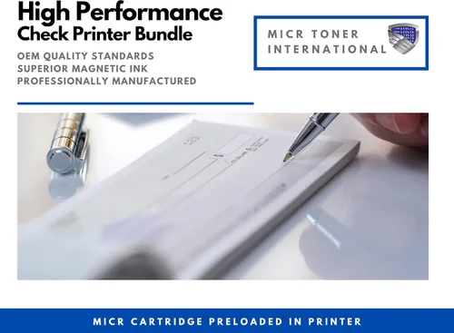 Vista 2 de MICR Toner International M140we Laser Wireless Black & White Check Printer Bundle con cartucho MICR modificado OEM W1410A Starter (2 artículos)