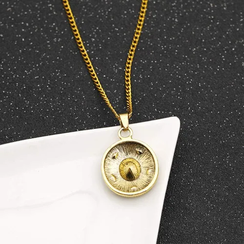 Vista 4 de PILLOBOX Thanos Infinity Guantelete Collar Joyería Colgante Juguetes Regalos Para NiñoNiñaHijoHija Metal