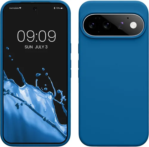 Vista 259 de kwmobile Funda Compatible con Google Pixel 6 - Funda de teléfono de silicona de TPU con acabado suave - Océano Profundo