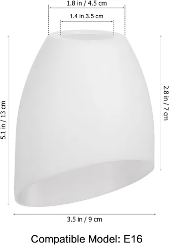 Vista 3 de 5 pantallas de plástico, pantalla de herradura E16, cubierta de pantalla de plástico de repuesto, cubierta de pantalla de lámpara blanca