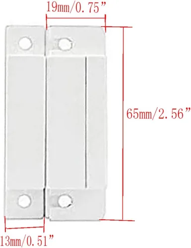 Vista 2 de MC-31 NC Montaje en superficie con cable de seguridad para puerta de ventana de seguridad con sensor de contacto Interruptor magnético de lengüeta