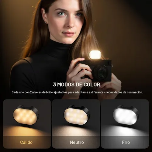 Vista 3 de NEEWER Trípode selfie stick de nivel de entrada con luz y control remoto compatible con iPhone Samsung Android, soporte portátil extensible de 67