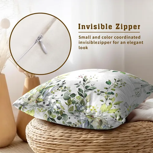 Vista 141 de Giwawa Juego de 2 fundas de almohada decorativas con diseño floral de girasol de 16 x 16 pulgadas, fundas de cojín decorativas para el hogar, sofá