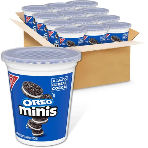 Vista 25 de OREO - Galletas sándwich de chocolate, 60 paquetes de aperitivos (2 galletas por paquete)