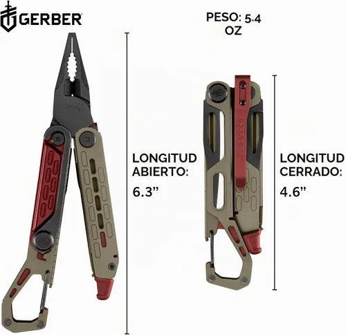 Vista 3 de Gerber Gear Stakeout Spark - Cuchillo plegable multiherramienta para mochileros, supervivencia, campamento, al aire libre, herramienta de bolsillo