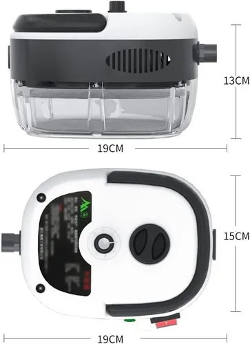 Vista 7 de Limpiador de vapor portátil de mano, máquina de limpieza de vapor a presión (rojo) Alta temperatura presurizada con cabezales de cepillo