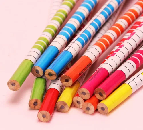 Vista 6 de 12 lápices temáticos de música, lápices de notas musicales, lápices de madera para niños, lápices de rayas de colores, lápices de rayas