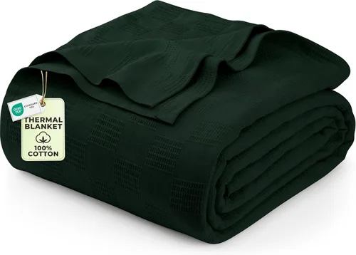 Vista 29 de Utopia Bedding - Manta térmica 100% algodón, color negro, tamaño Queen, 90 x 90 pulgadas Manta ligera y transpirable para primavera y verano