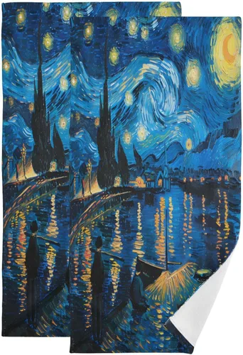 Vista 9 de ALAZA Juego de 2 toallas de mano de ágata dorada, suaves y absorbentes, decorativas, para baño, gimnasio, hotel, spa, 28 x 14 pulgadas