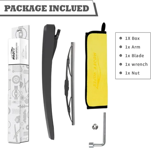 Vista 7 de Kit de brazo y cuchilla de limpiaparabrisas trasero, reemplazo de ajuste exacto para Chevrolet Chevy Equinox GMC Terrain 2010-2017, ajuste