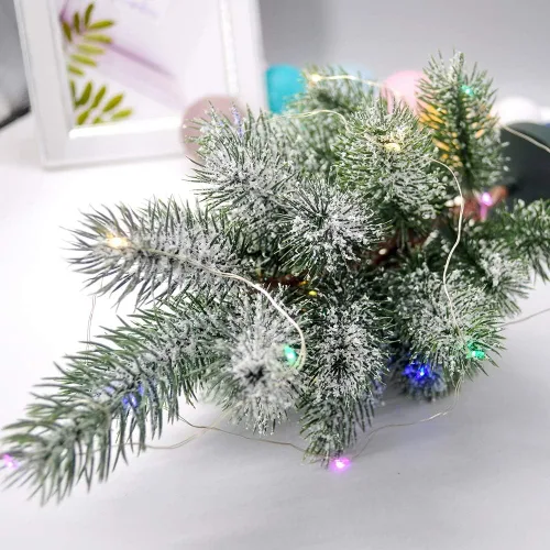 Vista 6 de Árbol artificial brillante de 13.8 in, árbol de Navidad luminoso, decoración inmortal para el hogar, adornos de Navidad