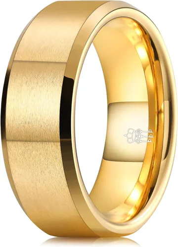 Vista 7 de THREE KEYS JEWELRY Tungsten Wedding Band for Men Brushed