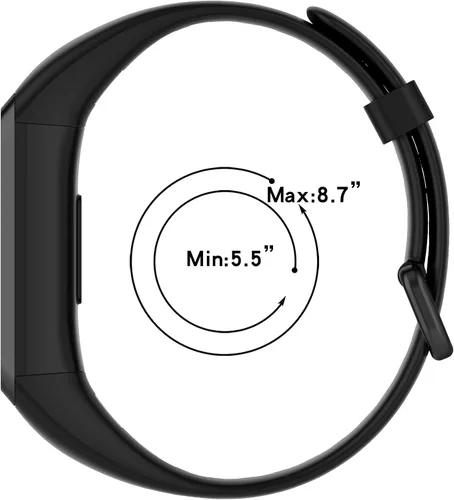 Vista 5 de Correas ECSEM compatibles con Huawei Band 4 y 5i de silicona suave, impermeable, ajustable, correa de reloj deportivo, correas de repuesto