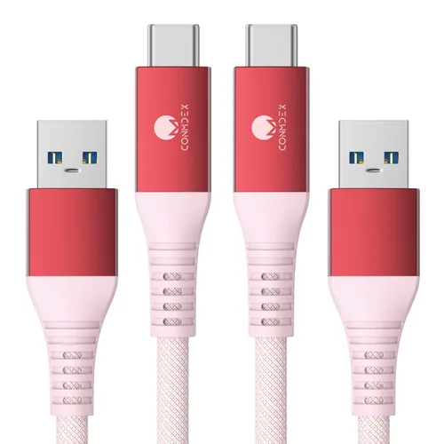 Vista 13 de CONMDEX - Cable USB C de 30 cm, [2 unidades], USB 3.1 Gen 2, transferencia de datos de 10 Gbps, cable trenzado tipo C, carga rápida USB a USB C