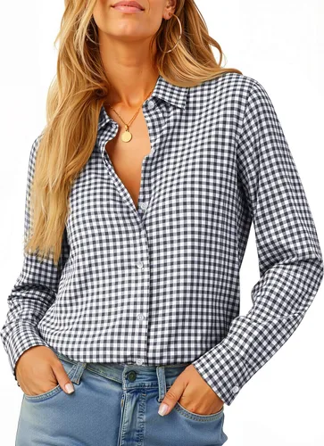 Vista 27 de Soft Non-Iron Wrinkle-Free Button Down Shirts for Women Dress Shirts Collared Blouses Formal Business Work Tops
