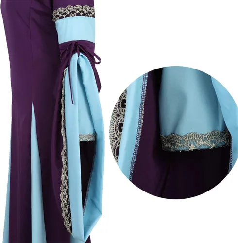 Vista 6 de Parlsdy Vestido renacentista para mujer, disfraz medieval de pirata, campesina