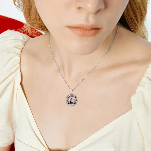 Vista 2 de YAFEINI Pandavacabúhopolillagatodelfínpingüinofénixunicornio collar de plata esterlina amante de los animales regalo para mujeres joyería
