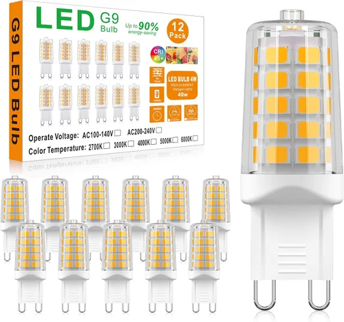Vista 14 de Bombilla LED G9 4W equivalente a 40 W, 3000 K, blanco cálido