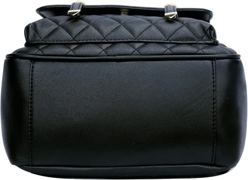 Vista 4 de KKXIU Mochila pequeña para mujer, de piel sintética, acolchada, mini mochila de moda para niñas, negro M, Mochilas Daypack