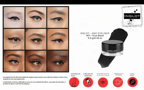 Vista 3 de The Beauty Box INGLOT Bundle - Duraline, AMC Eyeliner Gel 77 y AMC Eyeliner Gel 90 (3 piezas)