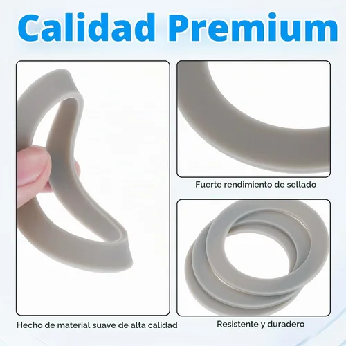Vista 3 de 3 piezas de junta tórica de sello de goma de repuesto para licuadoras Cuisinart
