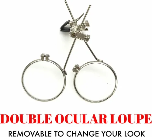 Vista 5 de UMBRELLALABORATORY Gafas de estilo victoriano Steampunk con diseño de brújula y lupa ocular, gafas para rave