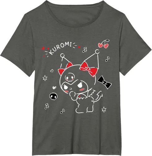 Vista 51 de Kuromi Camiseta Mischievous Tee Shirt Negro