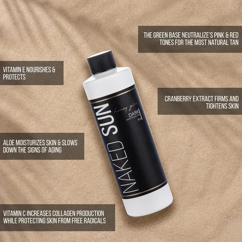 Vista 4 de Naked Sun Honey Glow - Solución bronceadora en aerosol de bronce oscuro, 8 onzas con aerógrafo sin sol