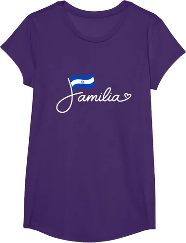 Vista 16 de El Salvador Familia - Camiseta con texto en inglés "La Familia de la Bandera Salvadoreña