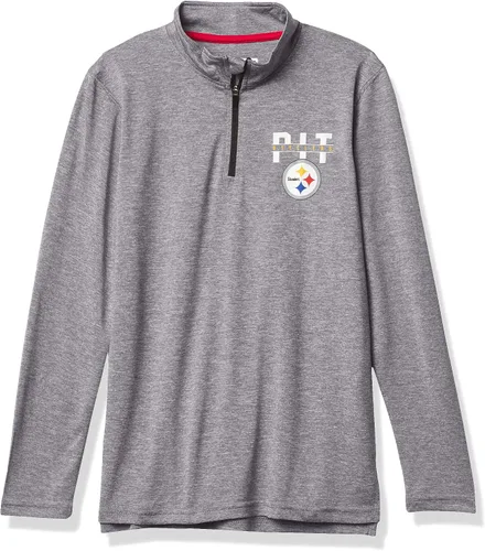 Vista 44 de Ultra Game - Camiseta juvenil NFL oficial con cremallera de un cuarto y manga larga súper suave
