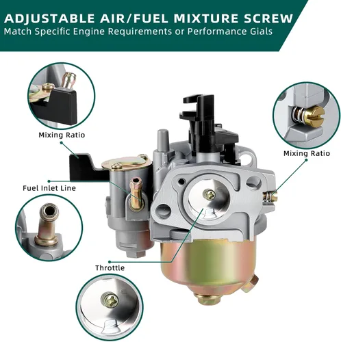 Vista 3 de AUTOKAY 13624001 Carburador Carb Assy para TrailMaster MID XRS XRX 168cc 196cc 5.5 6.5 HP MOTORS Go Kart Buggy LCT CMXX 136CC Motor de gasolina