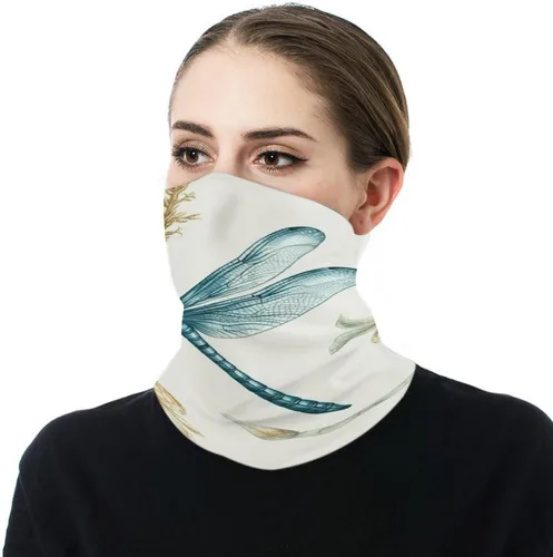 Vista 5 de UPF 50+ Sun Protection Neck Gaiter Elastic Bandana Outdoor Breathable Face Mask Dragonfly Cooling Face Cover Scarf Balaclava Fishing Mask Headband