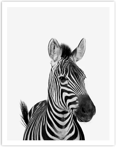 Vista 5 de 4 Piece Safari Zoo Animal Nursery Set, Neutral Wall Decor, Kids Bedroom, Children's Room Animal Print Collage 4 Piece Set, 11 x 14 inches each