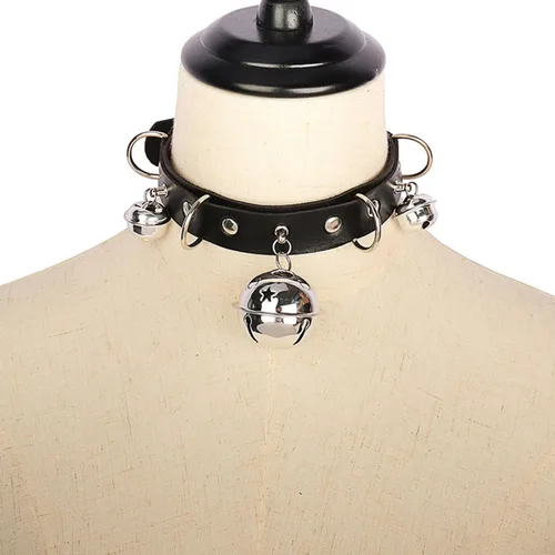 Vista 4 de TIDOO Goth Black Choker Collar Necklace Cute Leather Chokers Sexy Butterfly Moth Pendant Chocker Punk Spiked Choker Lolita Maid Cat Set for Women