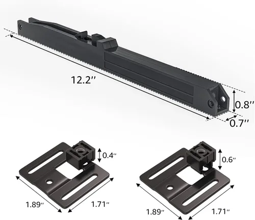 Vista 2 de SMARTSTANDARD Kit de cierre suave para puerta de granero, compatible con puertas simples de 59.9-80 kg, equipado con amortiguador de resorte