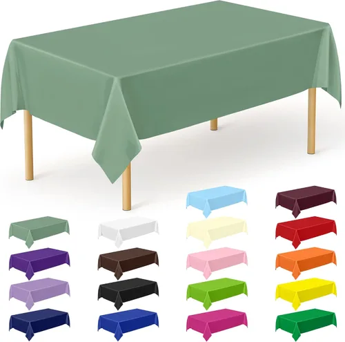 Vista 51 de Suministros de regreso a clases, 2 manteles de 108 x 54 pulgadas, manteles desechables coloridos para el primer día de escuela, rectangular