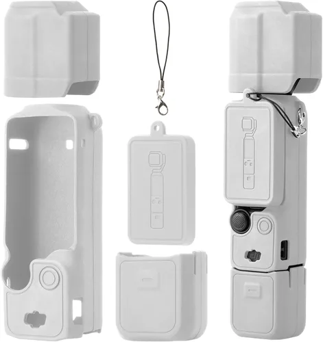 Vista 8 de Funda de silicona para osmo Pocket 3 Funda protectora para DJI Pocket 3 Protector de lente resistente a los arañazos Funda compatible con DJI OSMO
