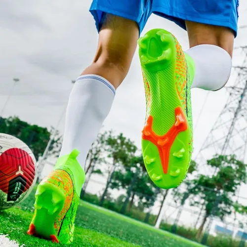 Vista 9 de Zapatos de fútbol para hombre y mujer, zapatos de fútbol para interiores, zapatos de fútbol para exteriores, zapatos de fútbol para niños, tacos
