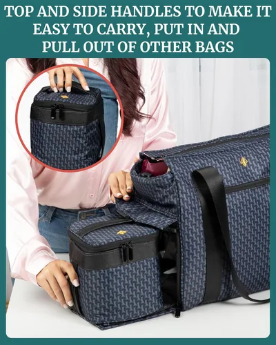 Vista 7 de IDAHO JONES Bolsa enfriadora de biberones – Almacenamiento de leche materna o fórmula para guardería, viajes y avión – Termo aislado – Transportador